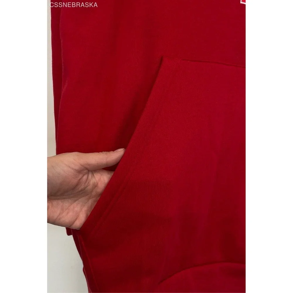 Adidas Red‎ Nebraska Huskers Horseshoe/Rose Hoodie - Size L - Picture 5 of 6